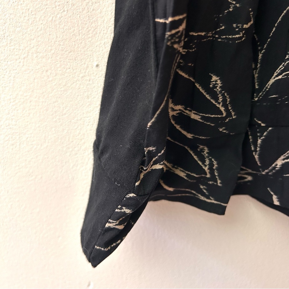 Calvin Klein black knit short sleeve floral print top size XL - Picture 5 of 9